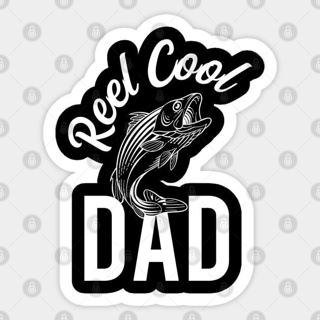 Reel Cool Dad Fishing Dad Sticker by TeeTypo